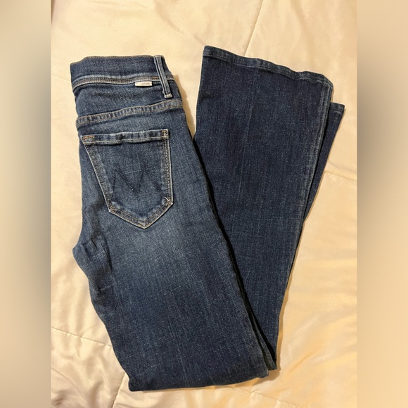 Mother women’s jeans size 24 blue flare wide leg the cruiser partners undercover - Picture 3 of 16